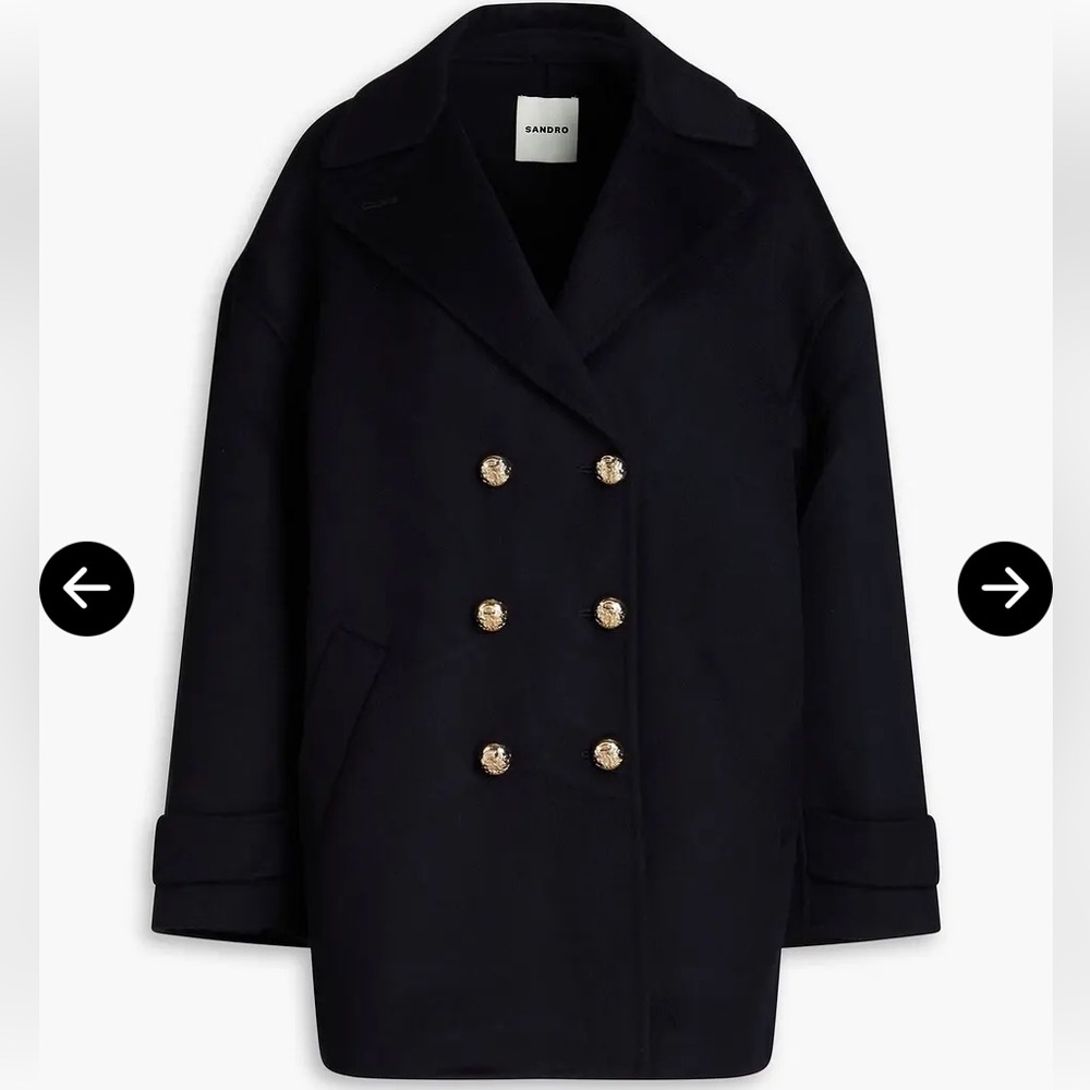 Sandro Wool Pea Coat